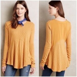 Anthropologie Left of Center ‘Dara’ stretch slub knit relaxed top S